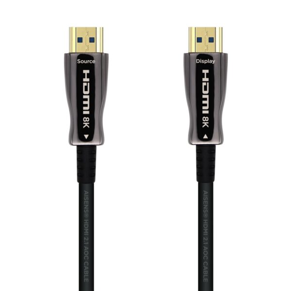 CABLE HDMI V2.1 AOC 8K60HZ 4K120HZ 4:4:4 48GBPS AM-AM NEGRO AISENS 15M AISENS A15