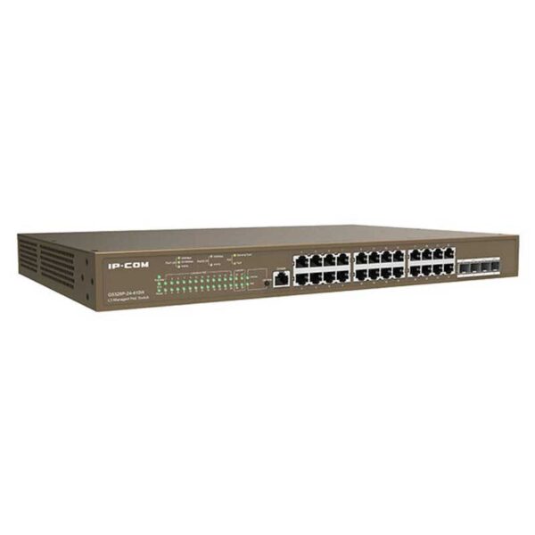 SWITCH IP-COM 24P+4SFP GIGABIT POE MANAGABLE G5328P-24-410W