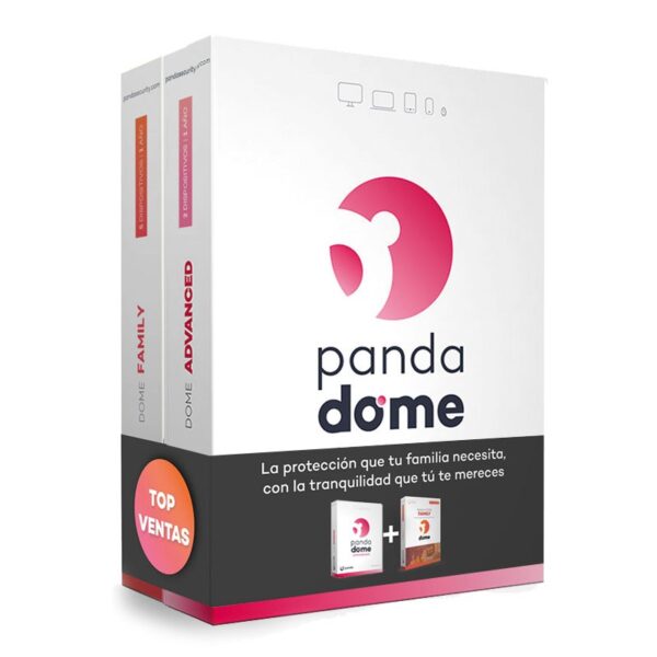 SOFTWARE ANTIVIRUS PANDA  DOME ADVANCED  2 LICENCIAS + PANDA FAMILY 5 L CAJA