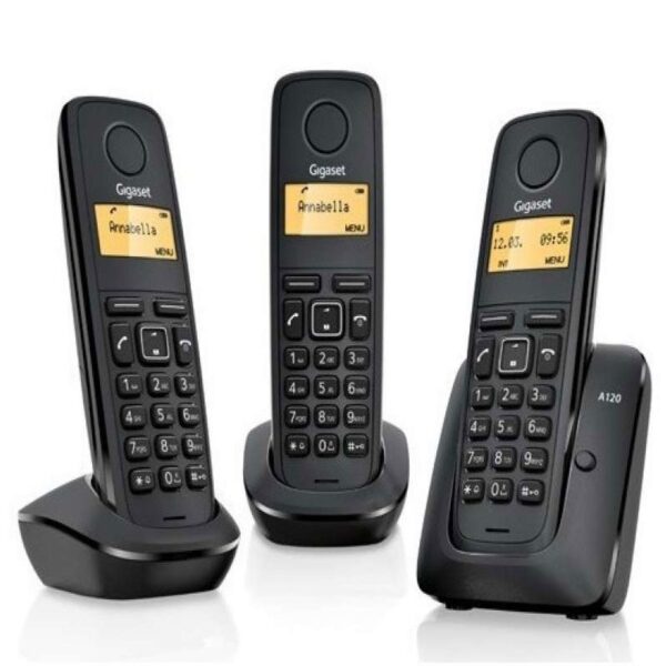 TELEFONO FIJO INALAMBRICO GIGASET A170 TRIO NEGRO L36852-H2802-D211