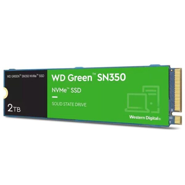 HD  SSD 2TB WESTERN DIGITAL GREEN PCIE GEN3 NVMe M2 SN350 WDS200T3G0C