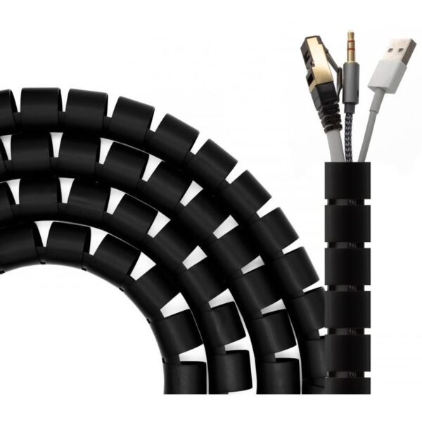 ORGANIZADOR DE CABLE EN ESPIRAL 25MM NEGRO 3.0M AISENS A151-0605