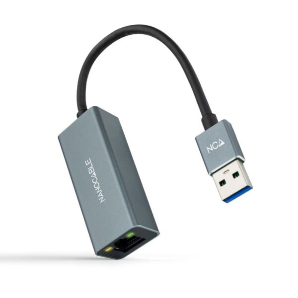 CONVERSOR USB 3.0 ETHERNET GB Mbps GRIS 15 CM NANOCABLE 10.03.0405