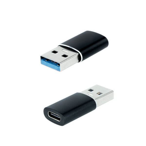 ADAPTADOR USB-A/M 3.1 A USB-C/H ALUMINIO NEGRO NANOCABLE 10.02.0012