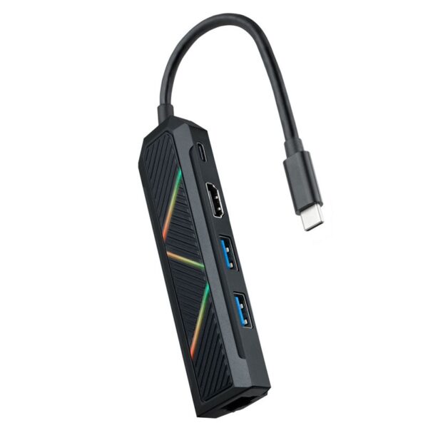HUB USB-C NANOCABLE 2xUSB-A+USB-C CARGA+HDMI+RJ45 10.16.0501