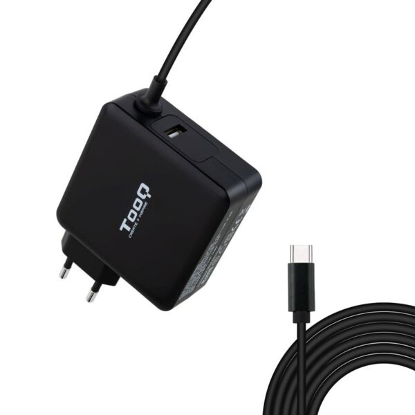 CARGADOR PORTATIL USB-C TOOQ PD3.0 90W NEGRO TQLC-USBC90PD