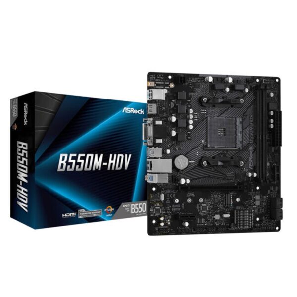 PB AMD SAM4 ASROCK B550M HDV  2DDR4 4SATA3 M2 DMI DVI USB 3.2 MATX