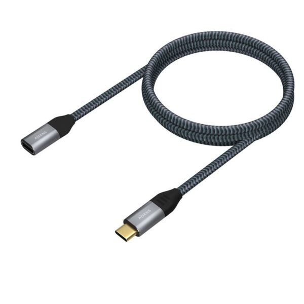 CABLE USB 3.2 GEN2x2 20GBPS 5A 100W USB-C M-USB-C H GRIS 1.0M AISENS A107-0635