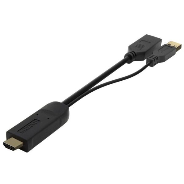 CONVERSOR ACTIVO HDMI 2.0 A DP V1.2 HDMIM-USBM-DPH NEGRO 10CM AISENS A122-0642