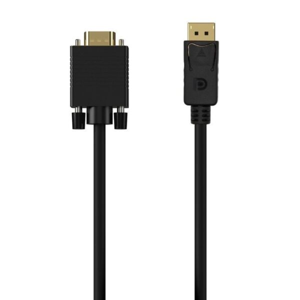 CABLE CONVERSOR DISPLAYPORT A VGA DPM-VGAM NEGRO 1.0M AISENS A125-0552