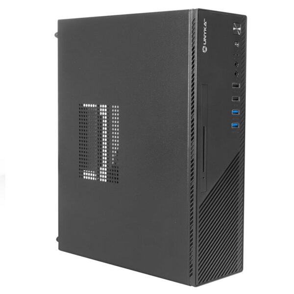 CAJA MICRO-ATX UNYKA SLIM SOBREMESA UK3002 NEGRA 2USB3 2USB2 SIN FUENTE UK52106