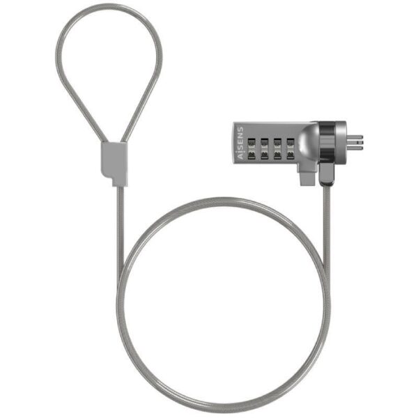 CABLE SEGURIDAD CERRADURA COMBINACION PARA PORTATIL 1.5M AISENS ASLK-D40N01-SL