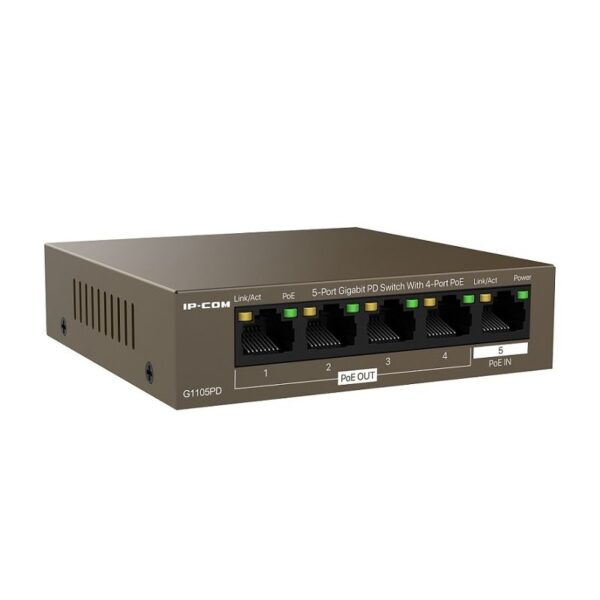 SWITCH IP-COM  5P GIGABIT 4POE G1105PD