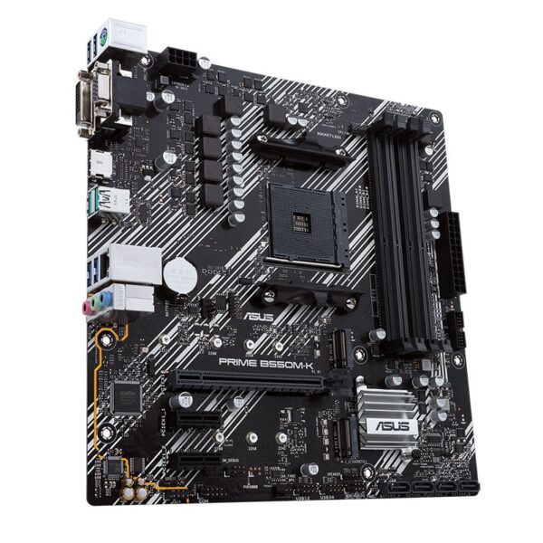 PB AMD SAM4 ASUS B550M-K 4DDR4 4SATA3 M2 HDMI DVI USB 3.2 MATX