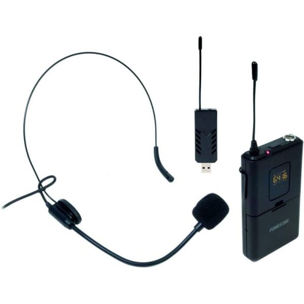 MICROFONO INALAMBRICO DE PETACA UHF RECEPTOR USB FONESTAR WI-MIC