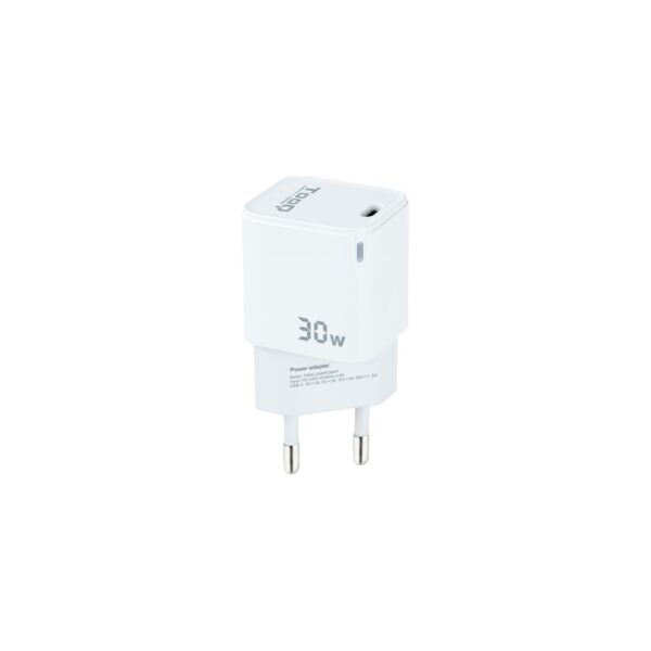 CARGADOR USB-C TOOQ PARED GAN USB-C/PD 30W TQWC-GANPD30WT