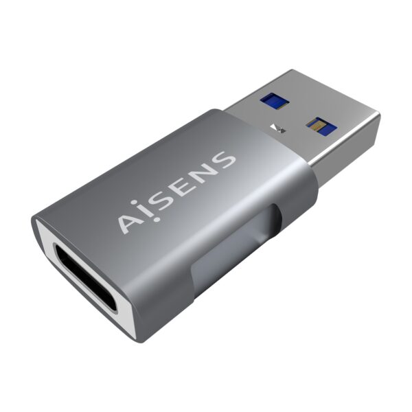 ADAPTADOR MINI USB 3.2 GEN2 10G 3A TIPO USB-C/H-A/M GRIS AISENS A108-0655
