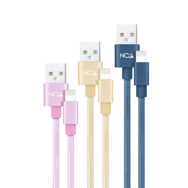 CABLES LIGHTNING A USB A/M RO-DO-AZ MALLADO  1M NANOCABLE 10.10.0401-CO2