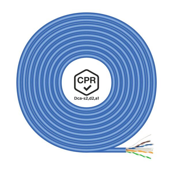 CABLE RED RJ45 LSZH CPR Dca CAT6 UTP AWG24 AZUL 100M AISENS A135-0662