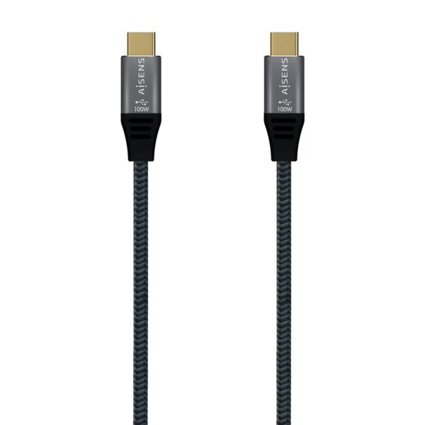 CABLE USB 3.2 GEN2x2 20GBPS 100W E-MARK USB-CM-USB-CM GRIS 1.5M AISENS A107-0672