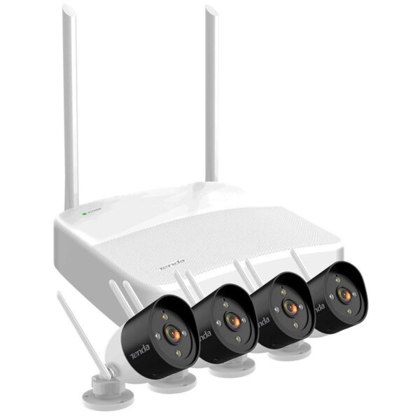 VIGILANCIA VIDEOGRABADOR KIT TENDA INALAMBRICO 4 CANALES K4W-3TC