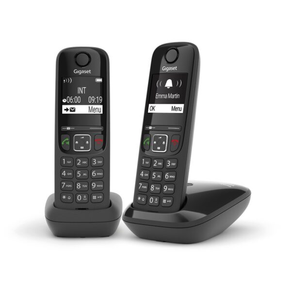 TELEFONO FIJO INALAMBRICO GIGASET AS690 DUO NEGRO L36852-H2816-D201