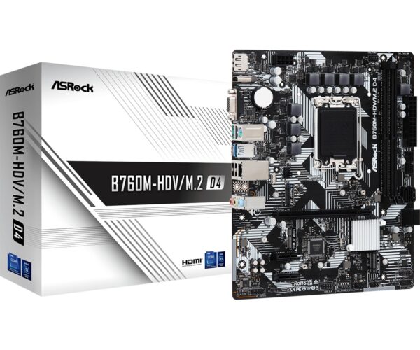 PB S1700 ASROCK B760M HDV M.2 D4 2DDR4 4DDR4 PCIE4 LAN 4SATA3 M2 MATX