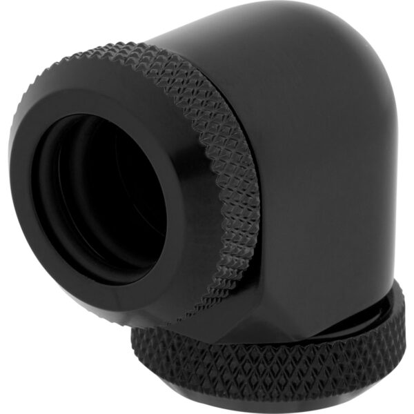 REFRIGERACION CUSTOM CORSAIR HYDROX CODO RIGIDO12MM Series XF NEGRO 2UND