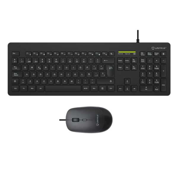 TECLADO UNYKA USB  KIT T+R MK211 PRO Slim ULTRADELGADO UK505443