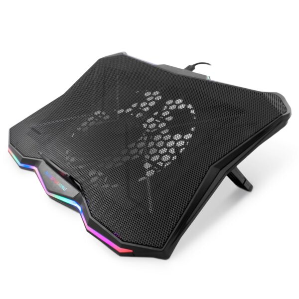 SOPORTE REFRIGERADOR PORTATIL DEEPGAMING DG-NCP17-RBW  VENT 175MM LED RAINBOW