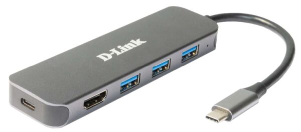 HUB USB-C D-LINK 5 EN 1 USB-C 3*USB3 HDMI DUB-2333