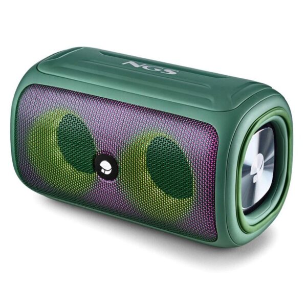 ALTAVOZ  NGS ROLLER BEAST BT 5.0 IPX5 RESISTENTE AGUA VERDE LEDuc