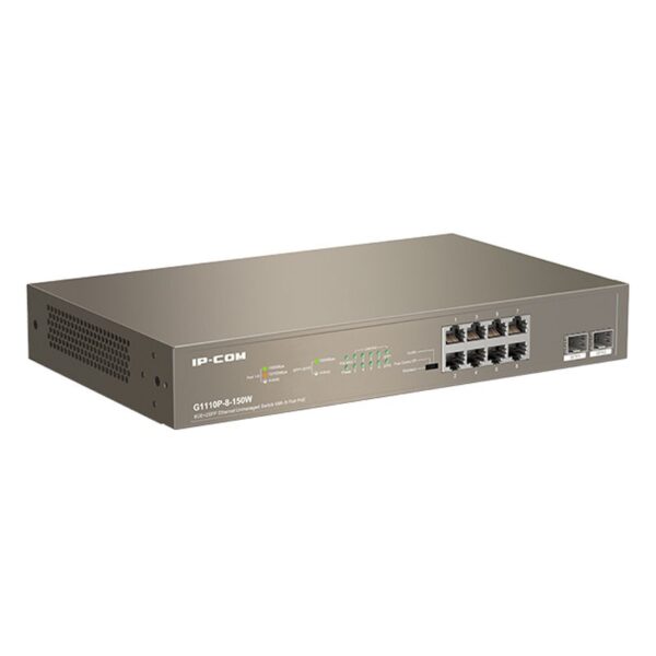 SWITCH IP-COM  8P GIGABIT+2SFP G1110P POE G1110p-8-150W