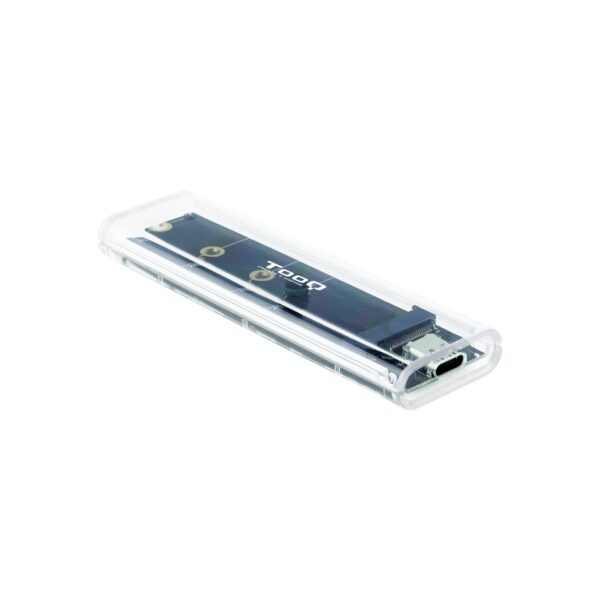 CAJA EXTERNA M.2 NGFF/NVMe USB3.1 GEN2 USB-C RGB TRANSPARENTE  TOOQ TQE-2200