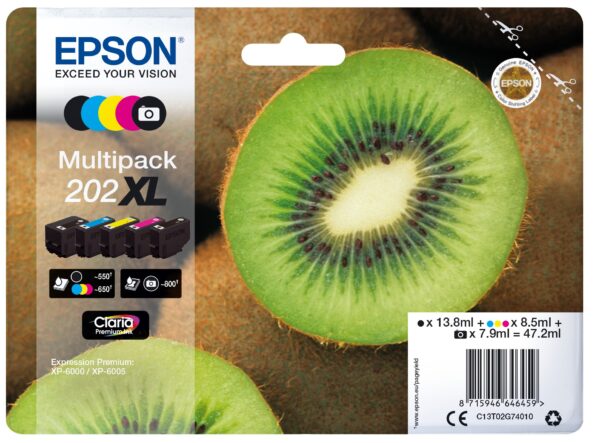 TINTA EPSON 202XL ORI MULTIPACK 13T02G74010