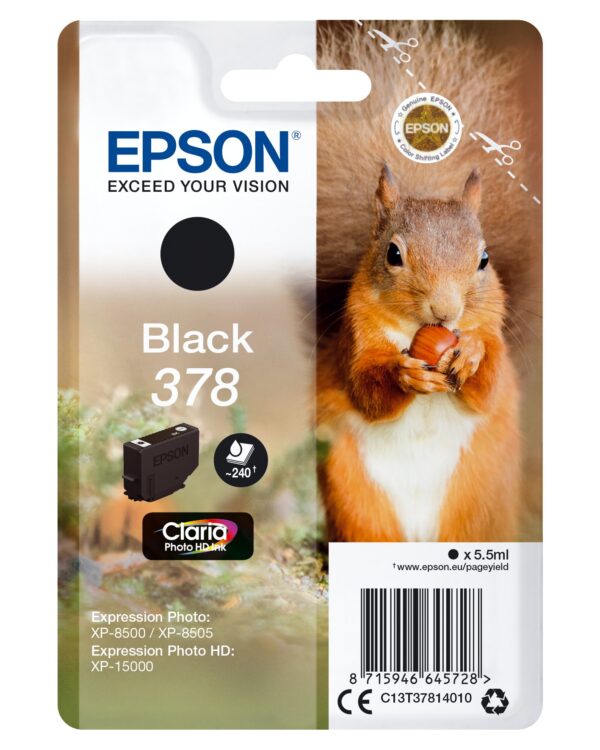 TINTA EPSON 378 ORI NEGRO PHOTO C13T37814010