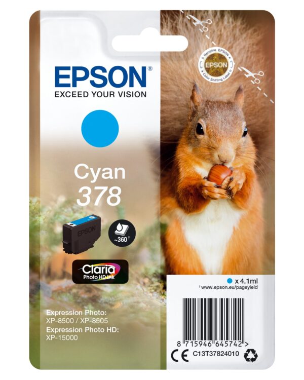 TINTA EPSON 378 ORI CIAN C13T37824010