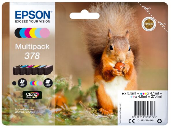 TINTA EPSON 378 ORI MULTIPACK C13T37884010