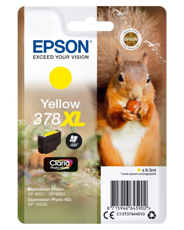 TINTA EPSON 378XL ORI AMARILLO C13T37944010