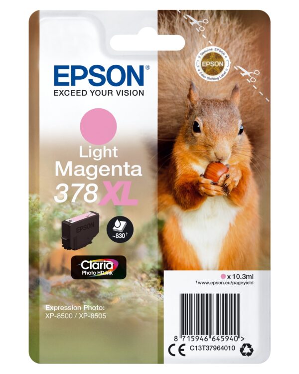 TINTA EPSON 378XL ORI MAGENTA CLARO C13T37964010