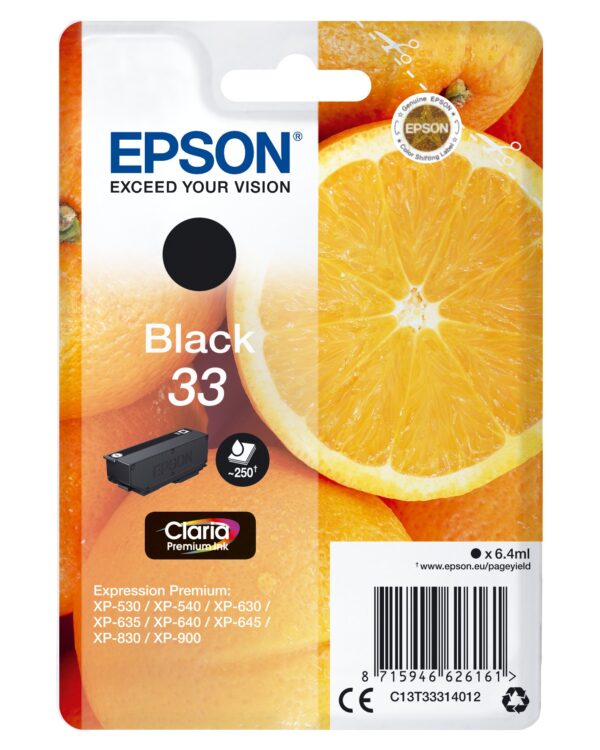 TINTA EPSON 33 ORI NEGRO C13T33314012