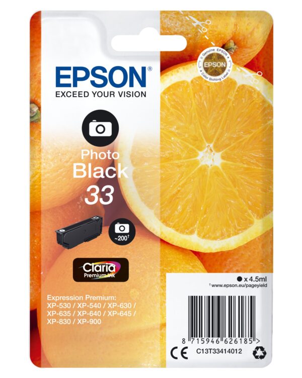 TINTA EPSON 33 ORI NEGRO PHOTO C13T33414012