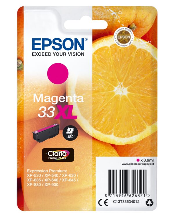 TINTA EPSON 33XL ORI MAGENTA C13T33634012
