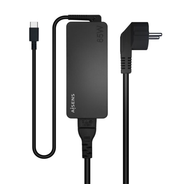 CARGADOR 65W PD3.0 1XUSB-C 1.8M NEGRO AISENS ASCH-1PD65D-BK