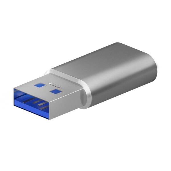 ADAPTADOR MINI USB 3.2 GEN2 USB 2.03A TIPO USB-CH-AM GRIS AISENS A108-0677