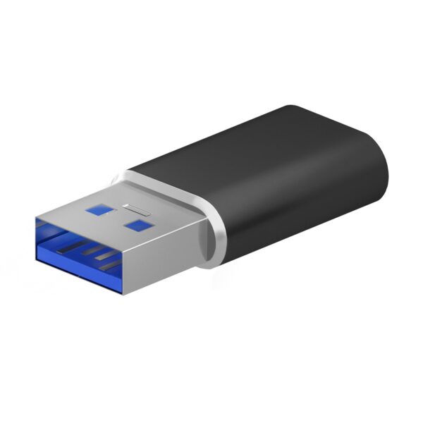 ADAPTADOR MINI  USB 3.2 GEN2 USB 2.03A TIPO USB-CH-AM NEGRO AISENS A108-0678