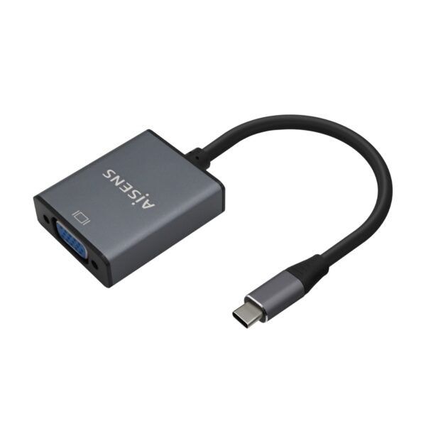 CONVERSOR USB-C A VGA USB-CM-HDB15H ALUMINIO GRIS 15CM AISENS A109-0691