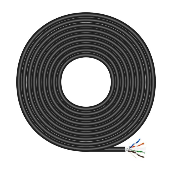 CABLE RED RJ45 CAT.6 FTP RIGIDO AWG24 EXTERIOR NEGRO 305M AISENS A135-0674