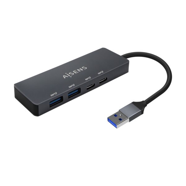 HUB USB 3.2 GEN1 5G USB-A USB-AM-2xUSB-CH-2xUSB-AH GRIS 15CM AISENS A106-0746