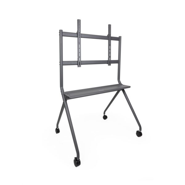 SOPORTE DE SUELO CON RUEDA TV 50-86 CON BANDEJA 1047X192 TOOQ GRIS FS20205M-B